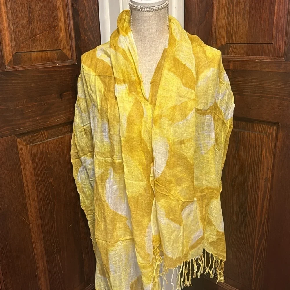 Banana Republic Floral Fringe Scarf Wrap